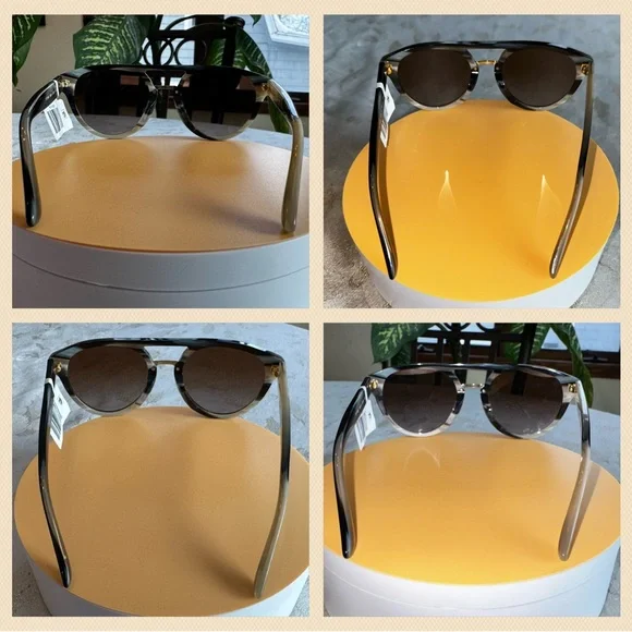 Tory Burch Sunglasses & Case Tortoise Pilot Sunglasses $188 NWT SOLD OUT ONLINE - Picture 7 of 15